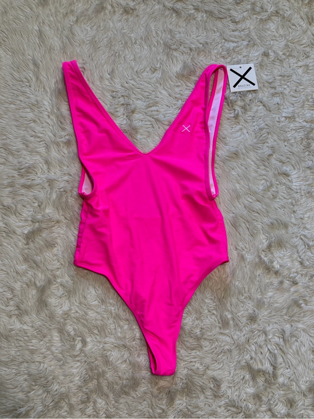 NWT Boutine Los Angeles Hot Pink One Piece Swimsuit - Size Small